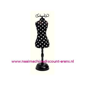Speldenkussen pasvorm Polka Dots Black/White 610319 - 10192