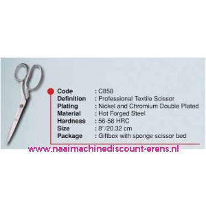 C 858 textielschaar 8" - 20 cm - 10260