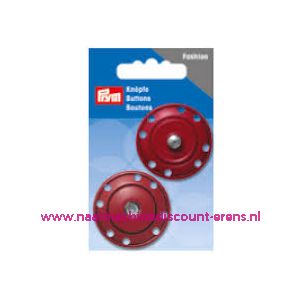 Drukknoop 35 Mm rood prym art.nr. 341833 