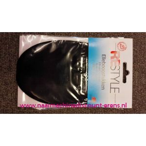 Zwart Rib Fluweel Elleboogstuk - 10328