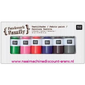 Textielverf 6 kleuren a 22 ML art. nr. 500050.130 - 10789