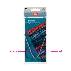 Rondbreinaalden Alu Grijs 40Cm 2,50 Mm Prym art. nr. 211215 / 001153