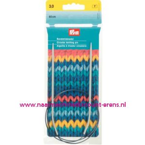 Rondbreinaalden Alu Grijs 80Cm 3,00 Mm Prym art. nr. 211234 / 001160