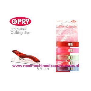 OPRY stof clips extra groot 5,5 Cm 5 stuks