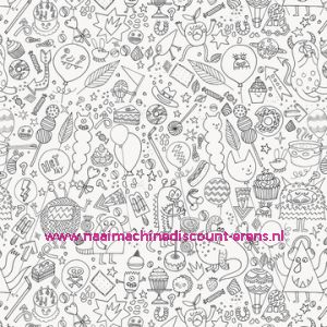 FABRIC PRINTED COLOURING ACTIVITY 50/70CM 500060.660 STOF - 11804