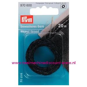 011848 / Gewaxt draad zwart 20 meter prym art. nr. 970600