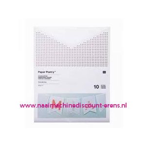  Paper Poetry - Gekarteld borduurkarton 10 Stuks - 12281
