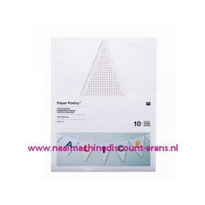  Paper Poetry - Vlaggen borduurkarton 10 Stuks - 12283