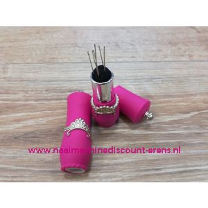 Draaibare naaldenverdeler op kussen kleur rose - 12327