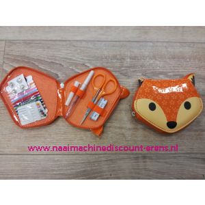 Naaisetje compact vos oranje 