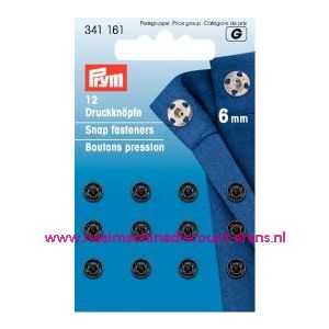 Drukkers Ms Zwart 6 Mm prym art.nr. 341161 