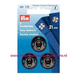 Drukkers Ms Zwart 21 Mm prym art.nr. 341172