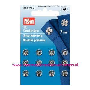 Drukkers Ms Zilverkl. 7 Mm prym art.nr. 341242 
