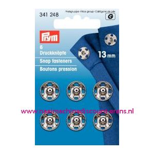 Drukkers Ms Zilverkl. 13 Mm prym art.nr. 341248