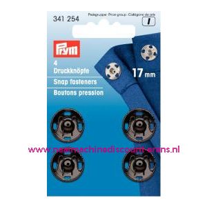 Drukkers Ms Zwart 17 Mm prym art.nr. 341254 