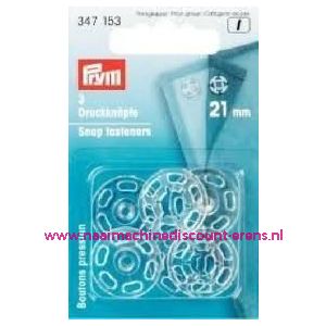 Drukkers Transparant 21 Mm prym art.nr. 347153 