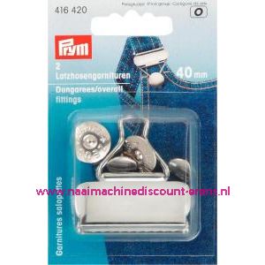 Garnituren Voor Tuinbroek. St Zilverkl. 40 Mm prym nr.416420 - 1370