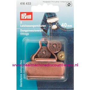 Garnituren Voor Tuinbroek. St Oudkoper 40 Mm prym nr. 416433 - 1372
