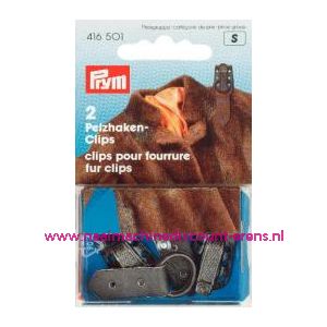Clips Voor Bonthaken 2 stuks Bruin prym art. nr. 416501