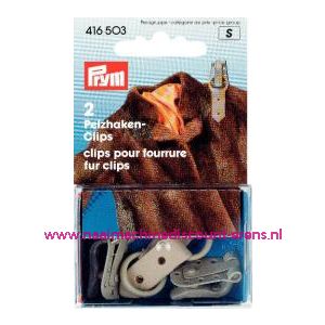 Clips Voor Bonthaken 2 stuks Beige prym art. nr. 416503 