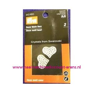 Decor Motief Hart Kristal 2 St. prym art. nr. 610920 - 1441