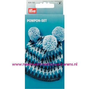 Pomponset 4 verschillende grootes Prym art. nr. 624153 - 1542