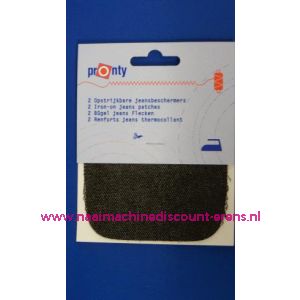 Kniestuk ZWART JEANS 11 x 10 Cm - 2622