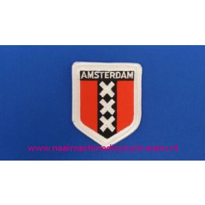 Amsterdam 3 X rood-wit schild - 2768
