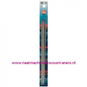 Kousen- / Handschoen breinaalden Alu Grijs 20 Cm 2,0 Mm art.nr.191486