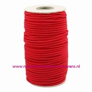 Elastiek Koord 3 Mm per meter "Rood" 