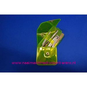 Manicure set Luxe 4-delig "fluor geel" - 3195