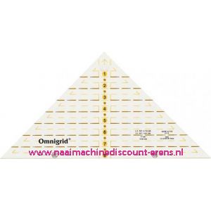 OMNIGRID/PRYM Driehoek liniaal Quarter Triangle 1/4 Square tot 8 inch prym art.nr. 611640