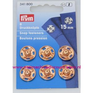Drukkers Koperkl. 15 Mm prym art. nr. 341800