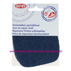 OPRY KNIESTUKKEN OPSTRIJKBAAR JEANS DONKERBLAUW
