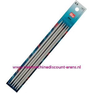 Kousen- / Handschoen breinaalden Alu Grijs 20 Cm 4,5 Mm art.nr.191493