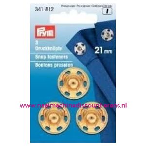 Drukkers Ms Goud 21 Mm prym art.nr. 341812