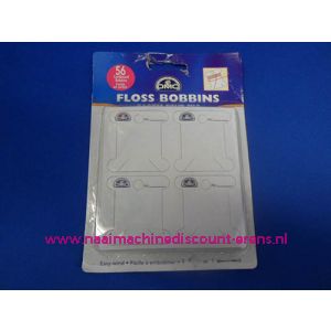 Wikkelkaartjes "Karton" 56 Stuks voor borduurgarens "DMC" / 006288