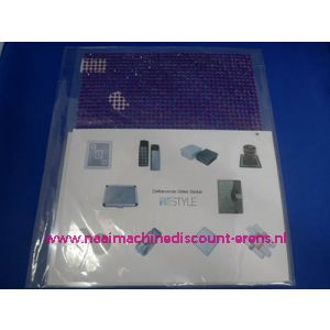 Zelfklevende Glitter Stickers "RESTYLE" paars - 6290