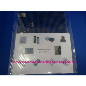 Zelfklevende Glitter Stickers "RESTYLE" zwart