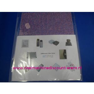 Zelfklevende Glitter Stickers "RESTYLE" rose - 6306
