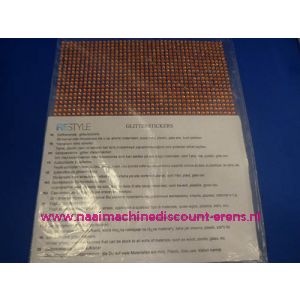 Zelfklevende Glitter Stickers "RESTYLE" oranje - 6307