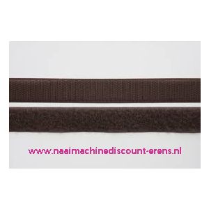 Klittenband 2 Cm kleur donker bruin voor te naaien - 9984