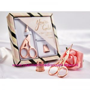 Cadeauset rosé goud
