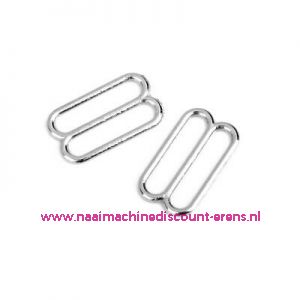 Bh versteller metaal Zilver 11 Mm per stuk Union