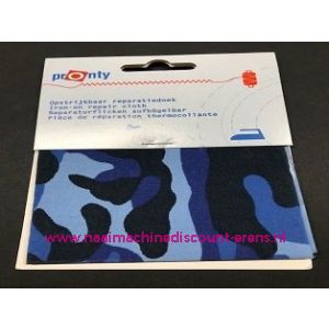 Reparatiedoek camouflage blauw