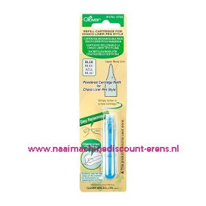 Clover navulling voor Chaco Liner Pen / Rokkenspuit blauw art. nr. 4720