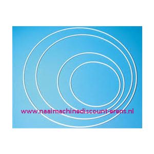 Metalen ring 15 Cm - WIT GECOAT