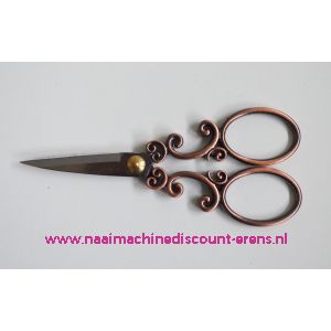 Kleiber Antieke borduurschaar 130 mm Antiek Koper