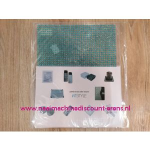 Glitterstickers zelfklevend Strass kleur "AQUA BLAUW"