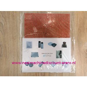Glitterstickers zelfklevend Strass kleur "ROOD"